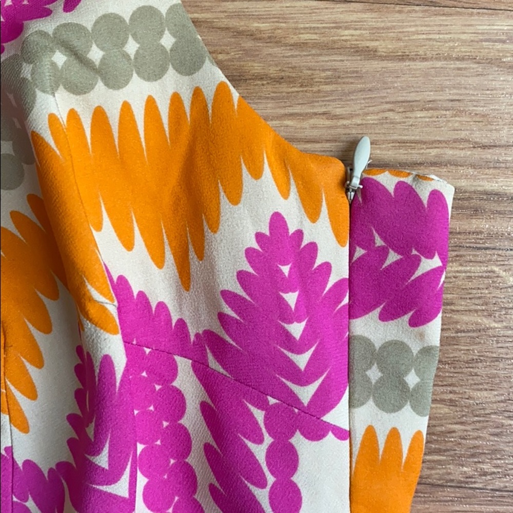 Trina Turk EUC Gypsum cut out silk orange/hot pink dress, size 6 - Picture 3 of 15